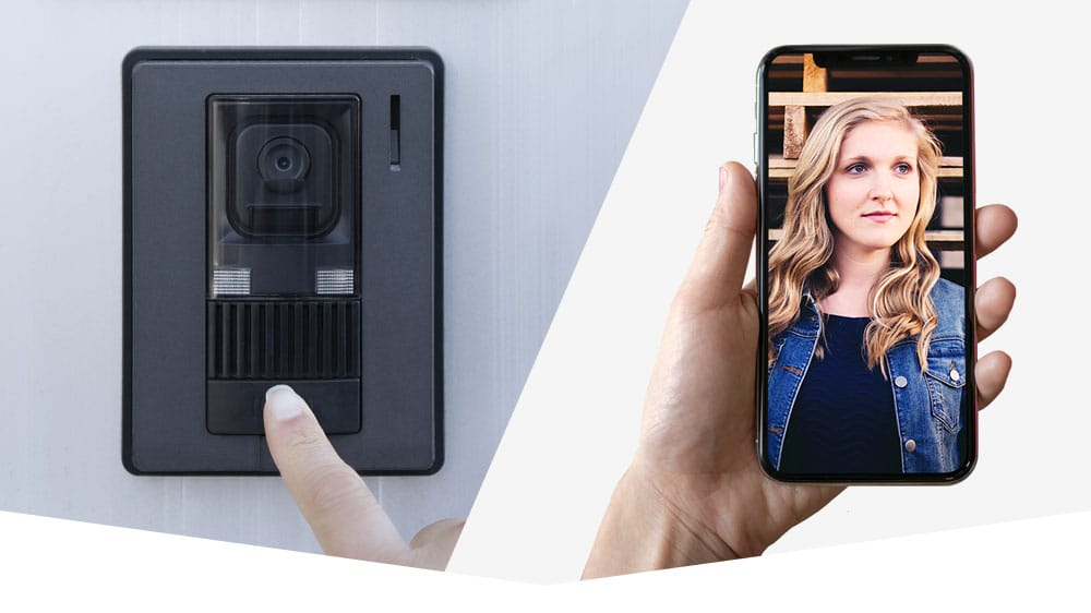 Video enabled door intercom with the help of a WebRTC gateway