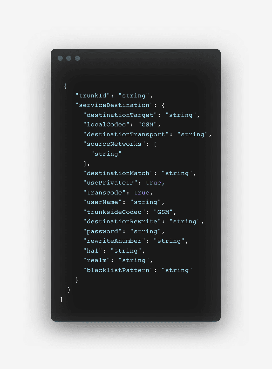 Connect to external applications or make external voice calls with private or public SIP trunks
